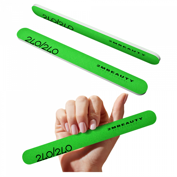 Egyenes Körömreszelő - Neon Zöld #240/240