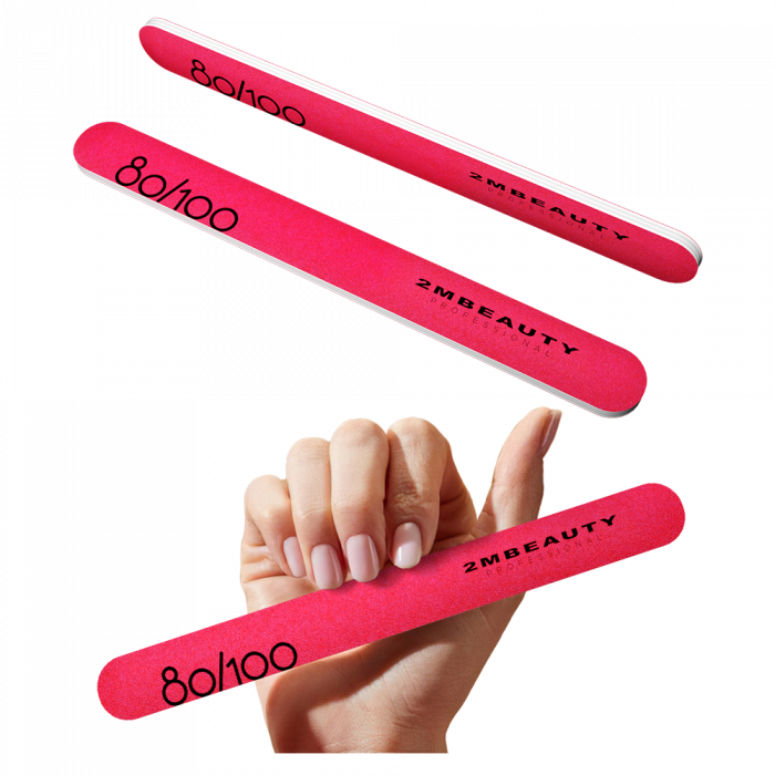 Egyenes Körömreszelő - Neon Pink #80/100