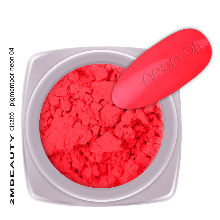 Pigmentpor neon 04:  Élénk színű, piros, különleges pigment por a változatos körömdíszít�...