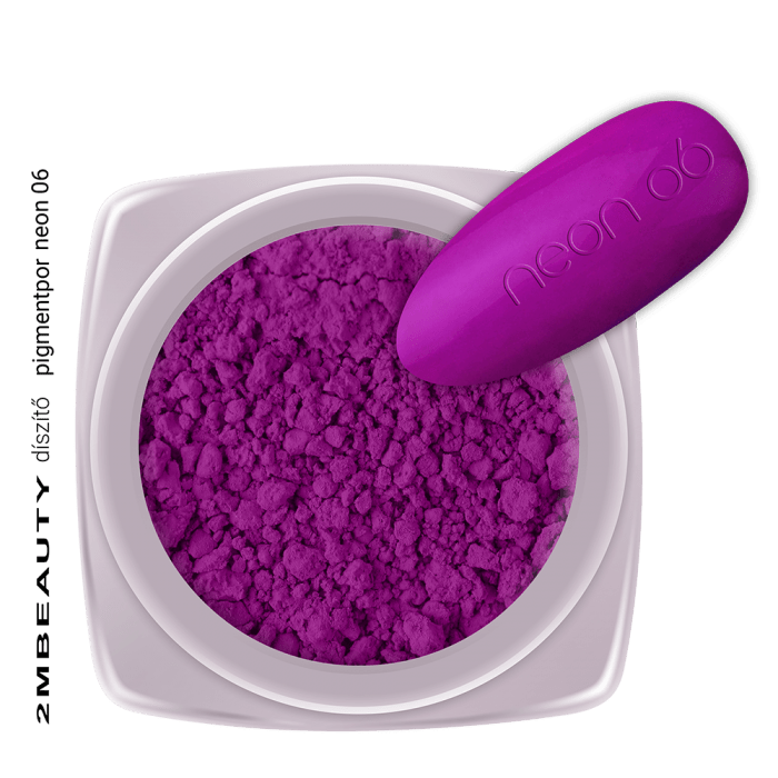 Pigmentpor neon 06:  Élénk színű, lila, különleges pigment por a változatos körömdíszíté...