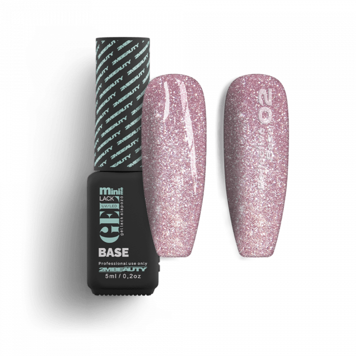 Gel Lack - Reflective Base 02 - HEMA Mentes:
Fényvisszaverő csillámokat tartalmazó, 2in1 gél l...