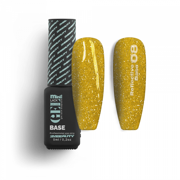 Gel Lack - Reflective Base 08 - HEMA Mentes Gel Lack - Reflective Base 08 - HEMA Mentes:
Fényvisszaverő csillámokat tartalmazó, 2in1 gél l...