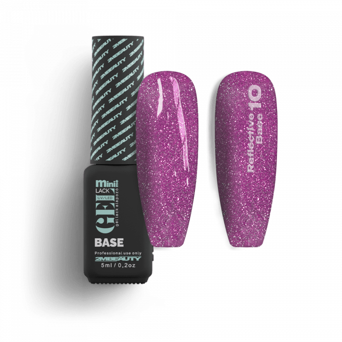 Gel Lack - Reflective Base 10 - HEMA Mentes Gel Lack - Reflective Base 10 - HEMA Mentes:
Fényvisszaverő csillámokat tartalmazó, 2in1 gél l...