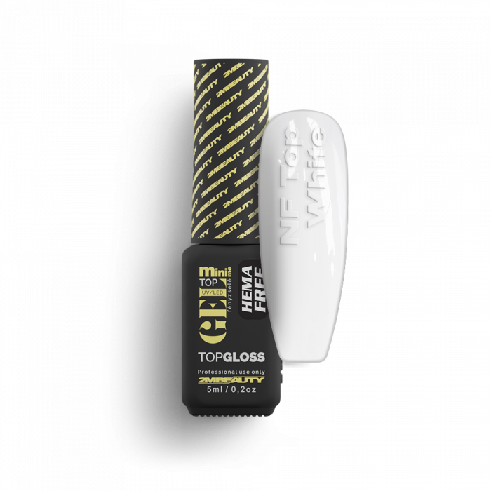 Top Gel - NF Top White Színezett Fényzselé - HEMA Mentes:
„Meszesfehér” színezett fényzse...