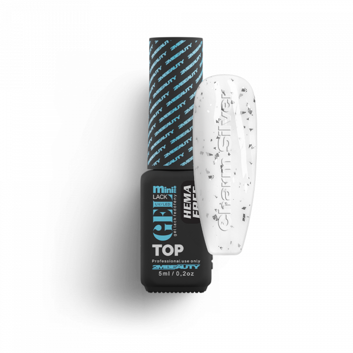 Gel Lack Fedő - Top Coat Charm Silver - HEMA Mentes:
Tartós fényű és rugalmas gél lakk szup...