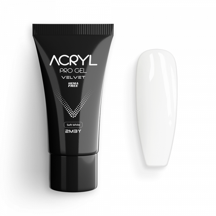 Acryl Pro Gel Velvet - Soft White - HEMA Mentes Akrilzselé:
Soft White acrylgel-ünk HEMA mentes, ...