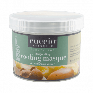 (Pedicure invigorating masque with artisan shea and vetiver): Az élénkítő maszk felfrissíti és revitalizálja a bőrt